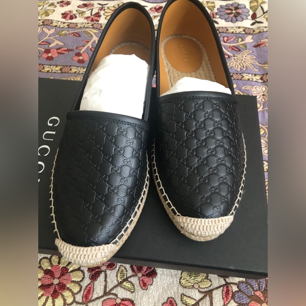 GUCCI loafers espadrilles flats size 38.5 100% authentic